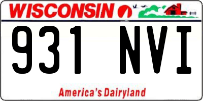 WI license plate 931NVI