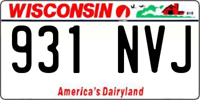 WI license plate 931NVJ