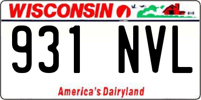 WI license plate 931NVL