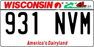 WI license plate 931NVM