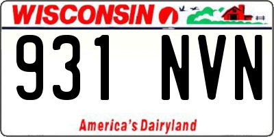 WI license plate 931NVN