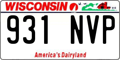 WI license plate 931NVP