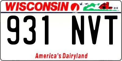 WI license plate 931NVT