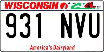 WI license plate 931NVU