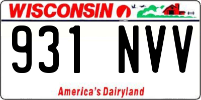 WI license plate 931NVV
