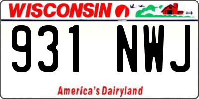 WI license plate 931NWJ