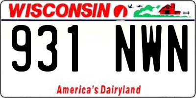 WI license plate 931NWN