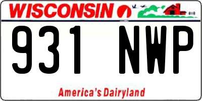 WI license plate 931NWP