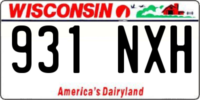 WI license plate 931NXH