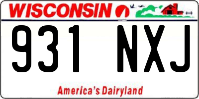 WI license plate 931NXJ