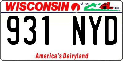 WI license plate 931NYD