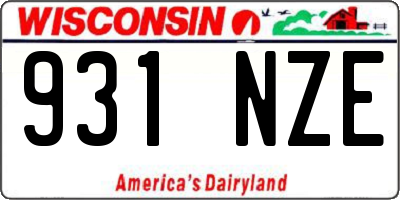 WI license plate 931NZE
