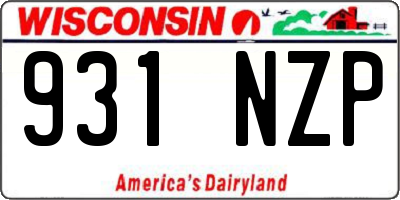 WI license plate 931NZP