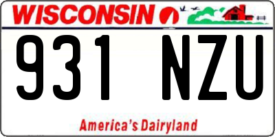 WI license plate 931NZU
