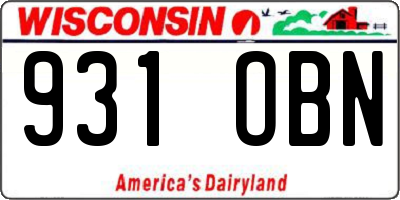 WI license plate 931OBN