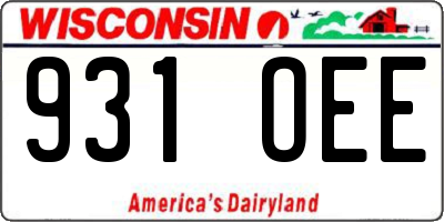 WI license plate 931OEE