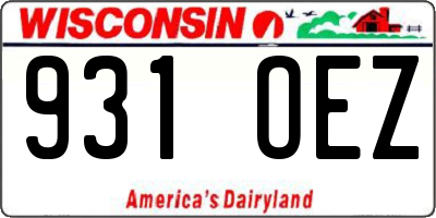 WI license plate 931OEZ
