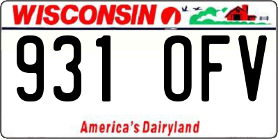 WI license plate 931OFV