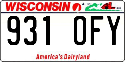 WI license plate 931OFY