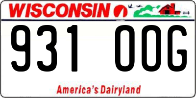 WI license plate 931OOG
