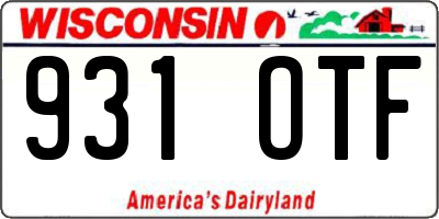 WI license plate 931OTF