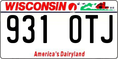 WI license plate 931OTJ