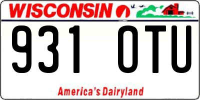 WI license plate 931OTU