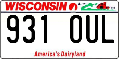 WI license plate 931OUL