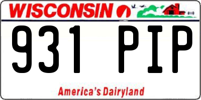 WI license plate 931PIP