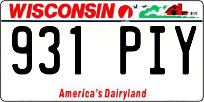 WI license plate 931PIY