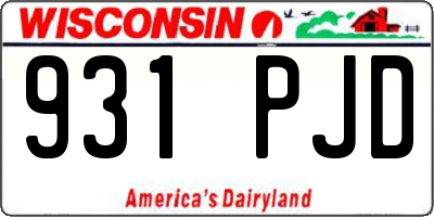 WI license plate 931PJD
