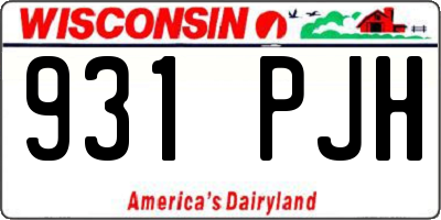 WI license plate 931PJH