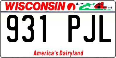 WI license plate 931PJL