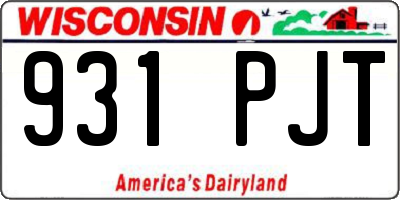 WI license plate 931PJT