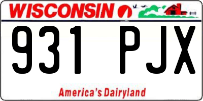 WI license plate 931PJX