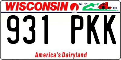 WI license plate 931PKK