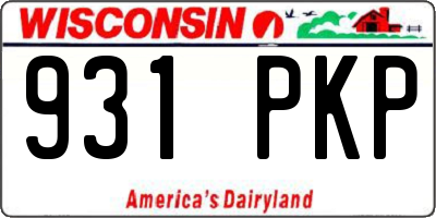 WI license plate 931PKP