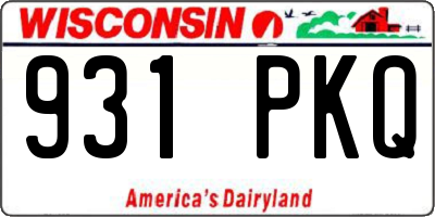 WI license plate 931PKQ