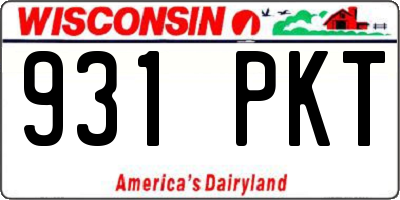 WI license plate 931PKT
