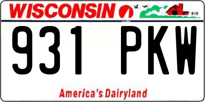 WI license plate 931PKW