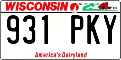 WI license plate 931PKY