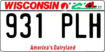 WI license plate 931PLH