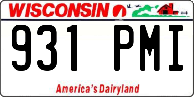 WI license plate 931PMI