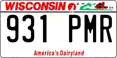 WI license plate 931PMR