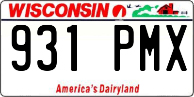 WI license plate 931PMX