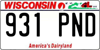 WI license plate 931PND