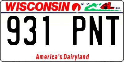 WI license plate 931PNT
