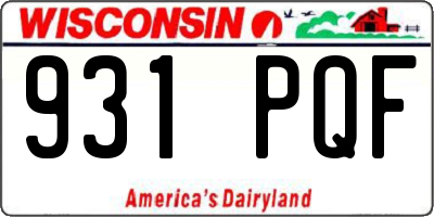 WI license plate 931PQF