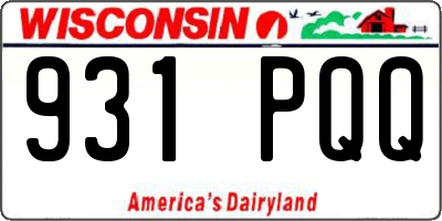 WI license plate 931PQQ