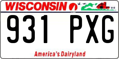 WI license plate 931PXG